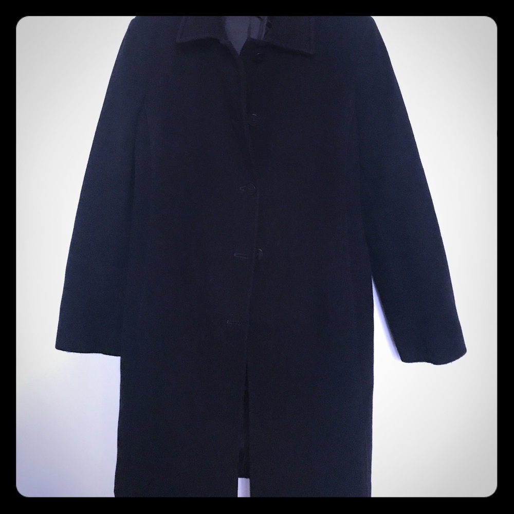 DKNY Black Wool Coat